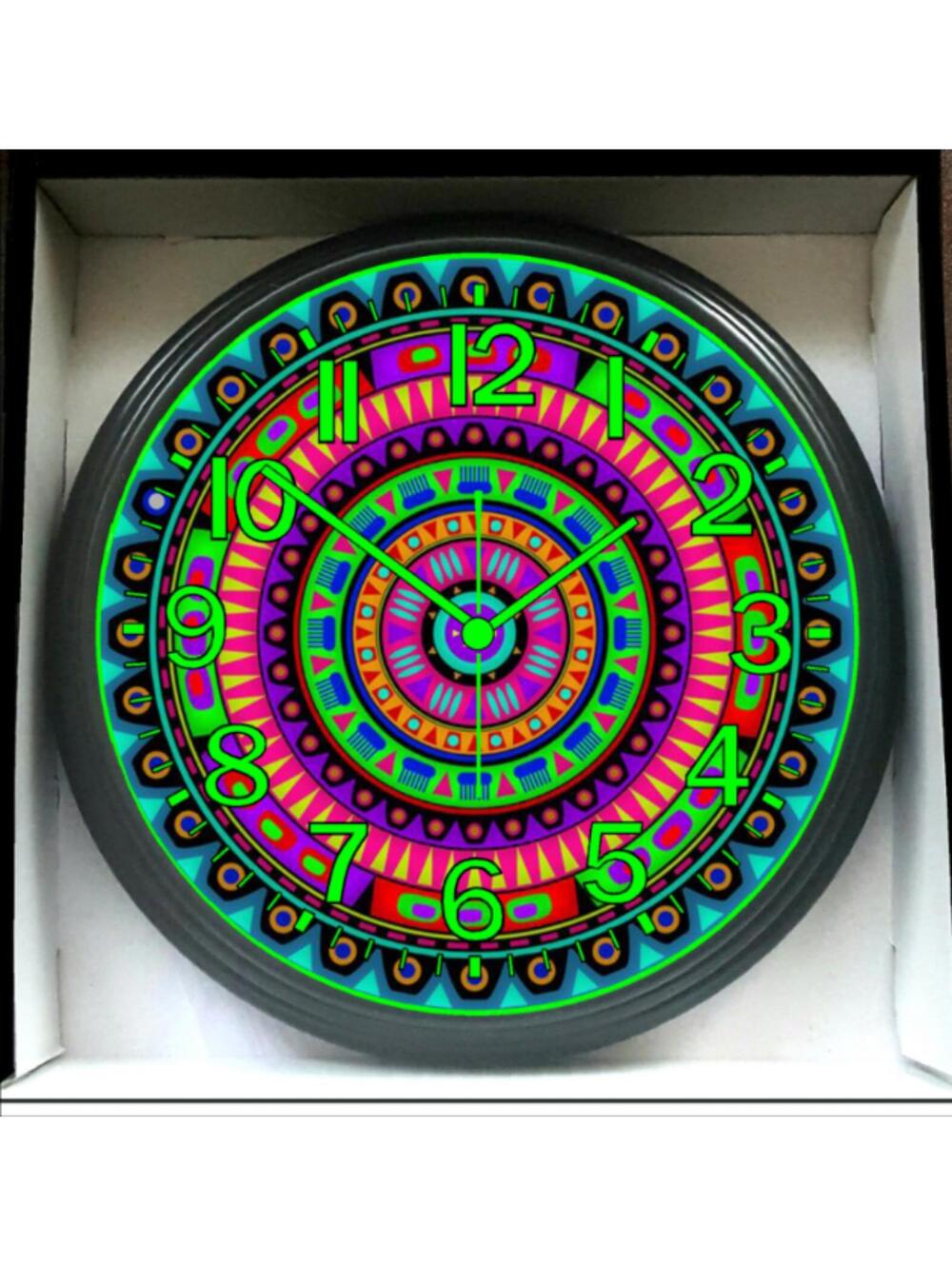 Mid-Century modern Furniture Inspired Glow In The Dark Retro Wall Clock New!
